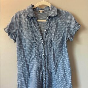 Blue Polka Dot Blouse